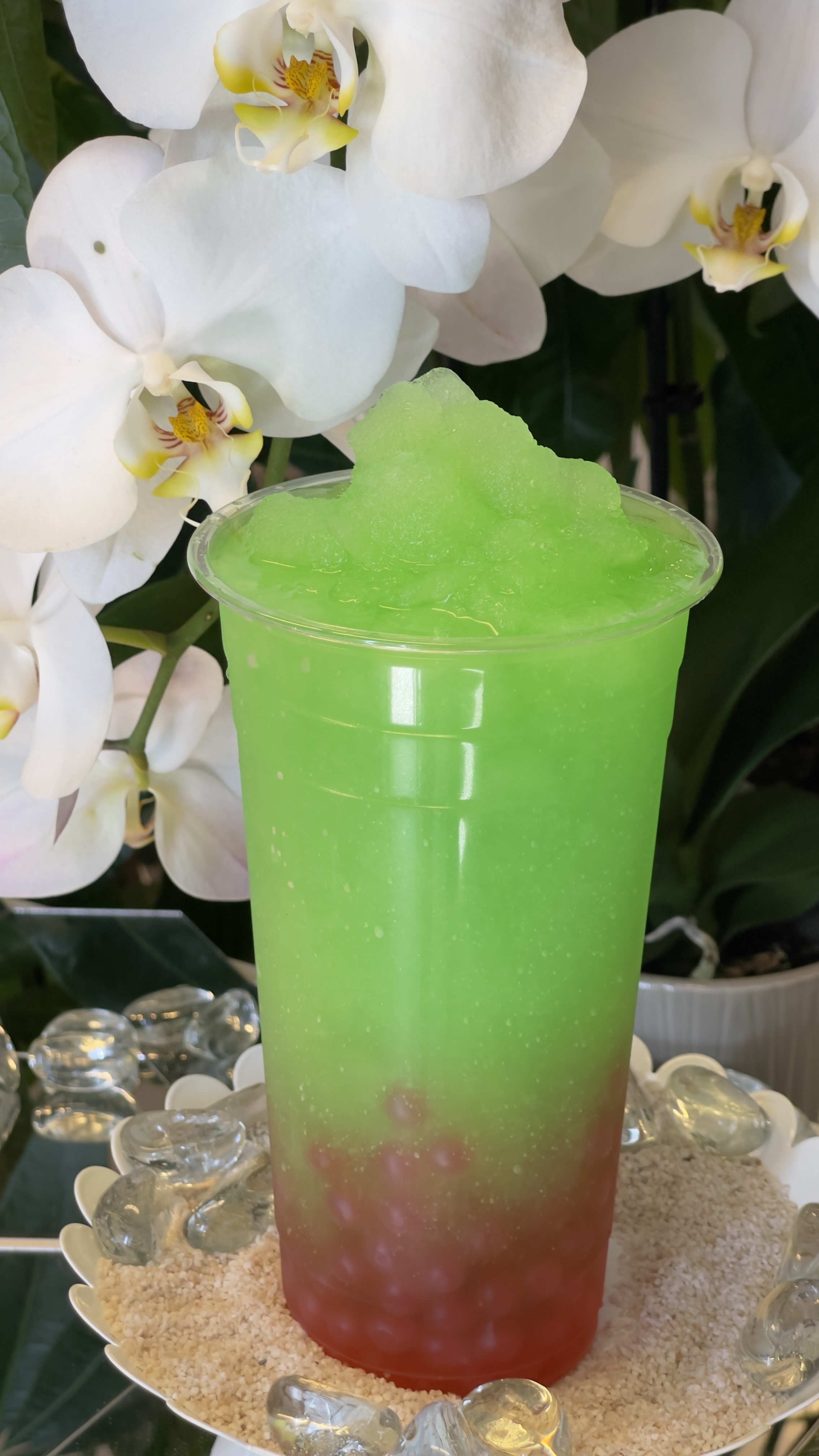 Honeydew Slush w/ Pomegranate
